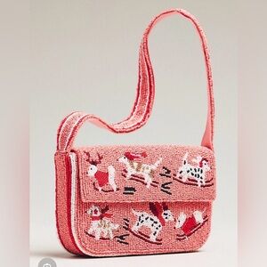 NWT Anthropologie The Fiona Beaded Bag:  Sleds With Dogs